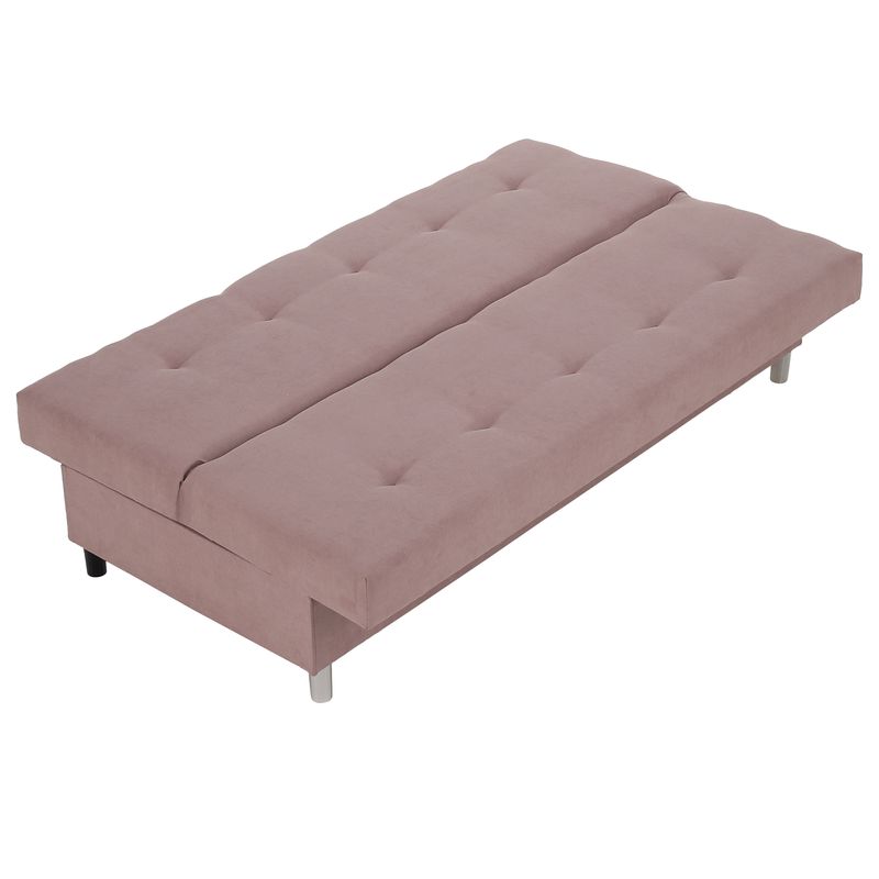 Rozkladacia moderná pohovka, ružová