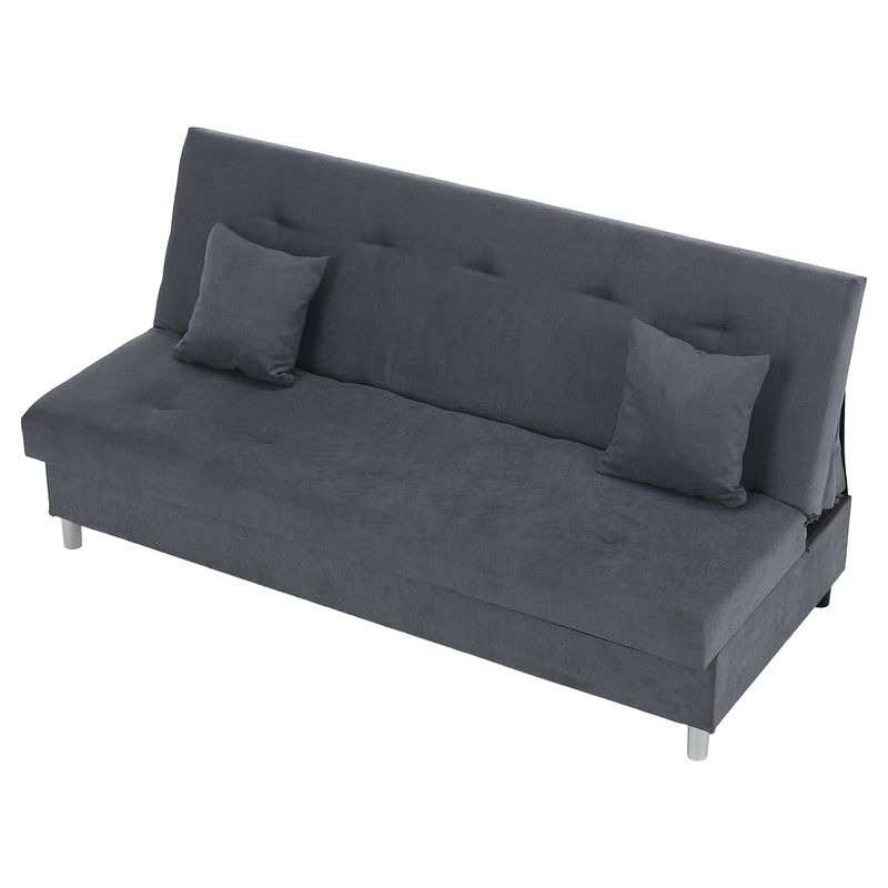 Rozkladacia moderná pohovka, sivá