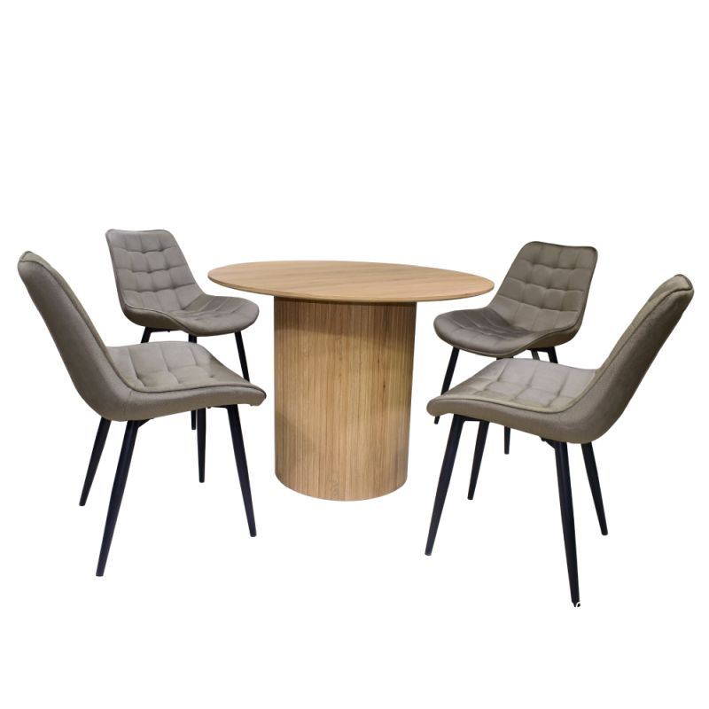 Štýlový jedálenský stôl okrúhly, dub, priemer 100 cm