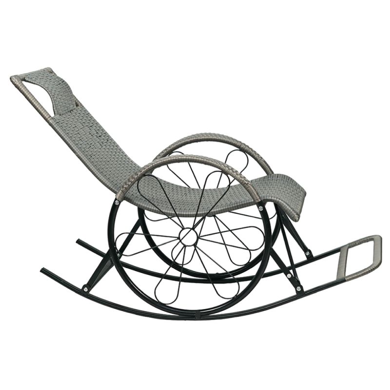 Hojdacie kreslo, ratan-kov, sivá