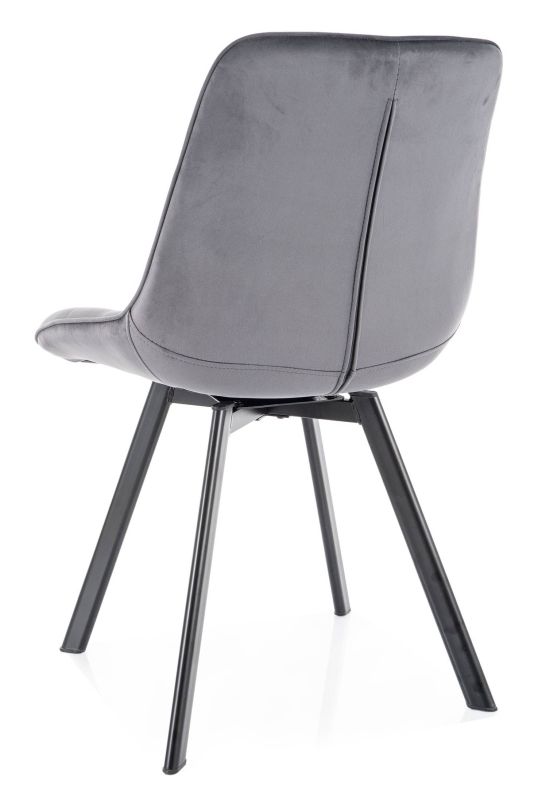Praktická jedálenská stolička, čierna-sivá bluvel 14