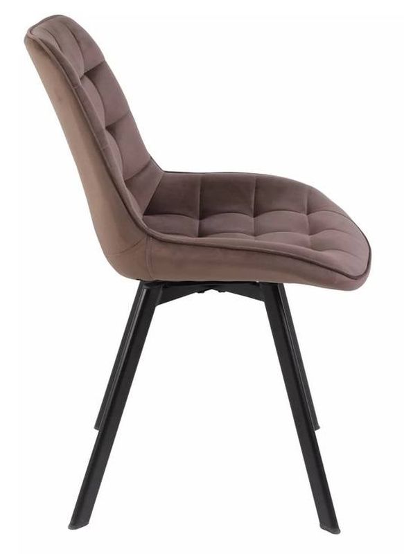 Praktická jedálenská stolička, čierna-cappuccino bluvel 38