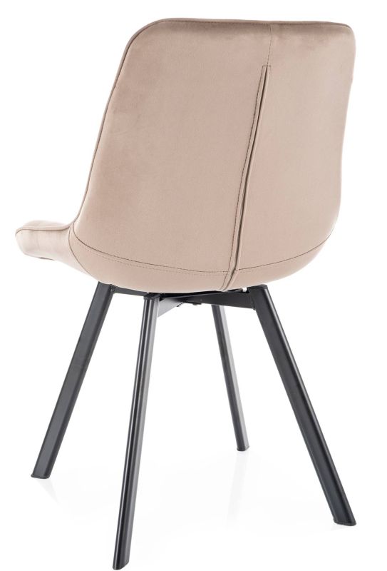 Praktická jedálenská stolička, čierna-tmavobéžová bluvel 40