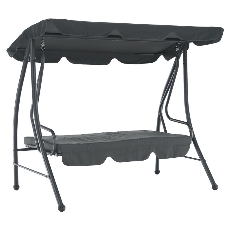 Štýlová záhradná hojdačka, sivá