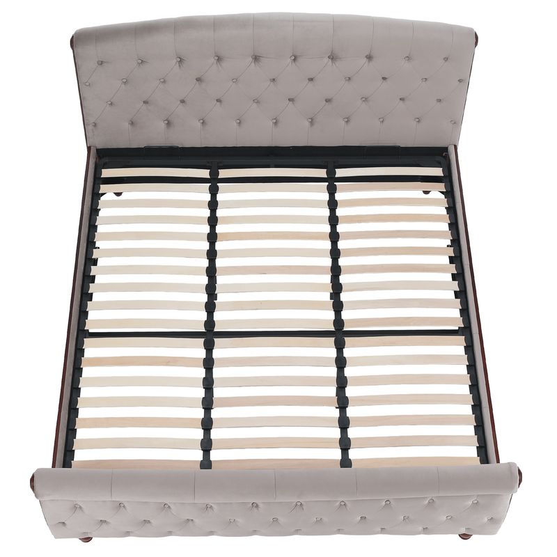 Posteľ s úložným priestorom, 180x200, sivohnedá Taupe Velvet látka