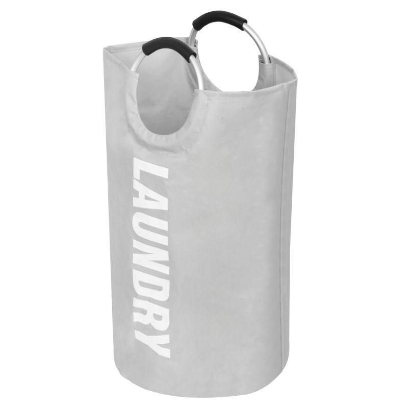 Praktický látkový kôš na bielizeň, sivý