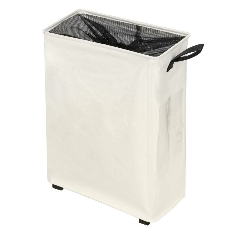 Skladací kôš na bielizeň s kolieskami, béžový