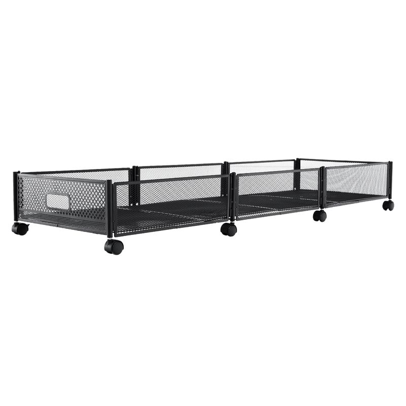 Organizér pod posteľ s kolieskami čierny, 120x40