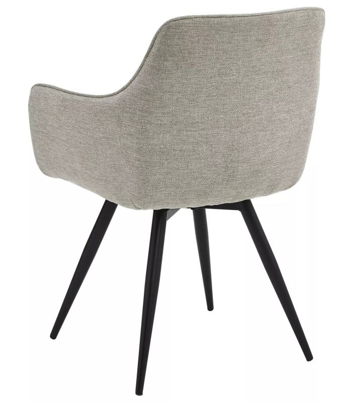 Stolička jedálenská z príjemného materiálu čierna-sivá 07