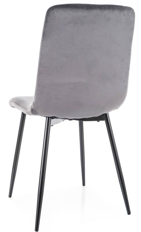 Luxusná jedálenská stolička s prešívaním, čierna-sivá bluvel 14