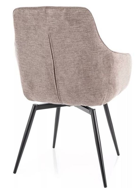 Skvelá jedálenská stolička, látka BREGO, čierna-béžová brego 34