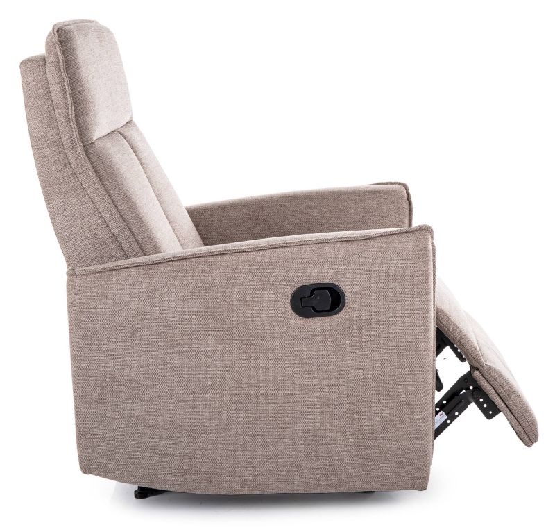 Relaxačné televízne polohovateľné kreslo, béžová brego 34