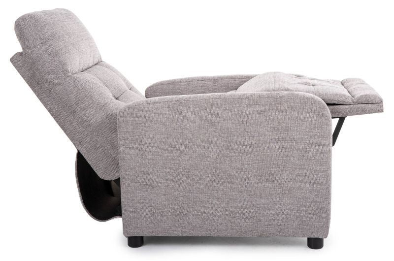 Elektrické elegantné polohovateľné kreslo, sivá brego 07