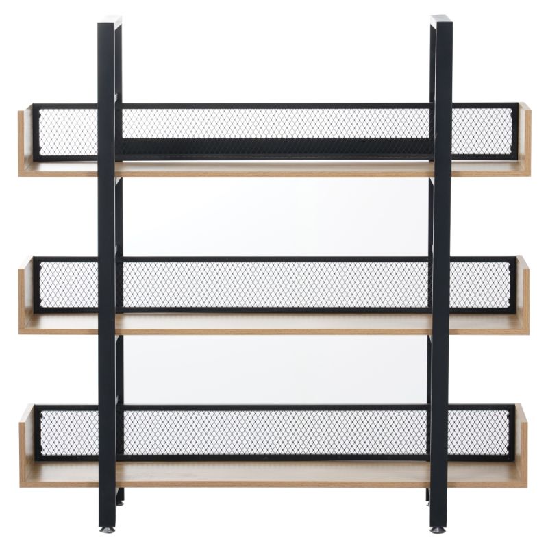 3-policový regál, dub-čierna