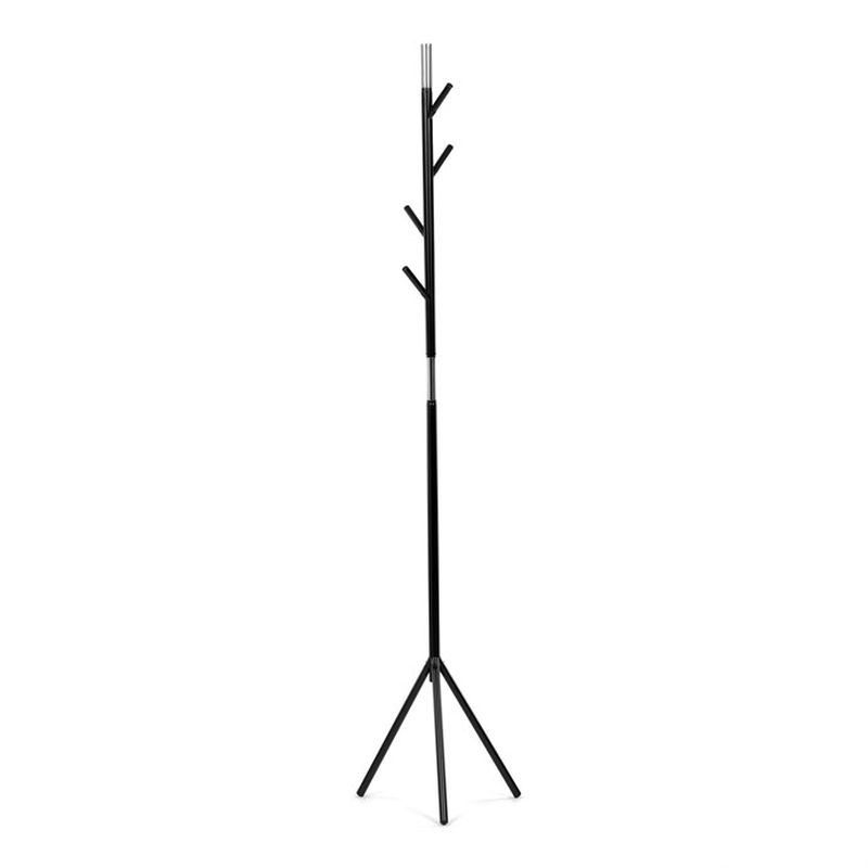 Vešiak stojanový, kovový, čierny matný lak