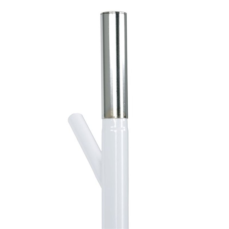 Vešiak stojanový, kovový, biely matný lak