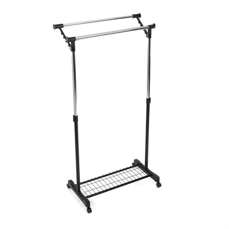 Stojan na šaty s výklopným ramenom, čierny