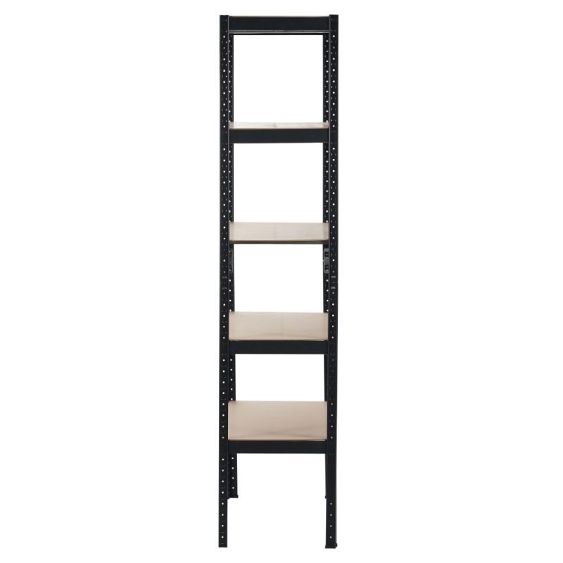 Viacúčelový policový regál, dub-čierna