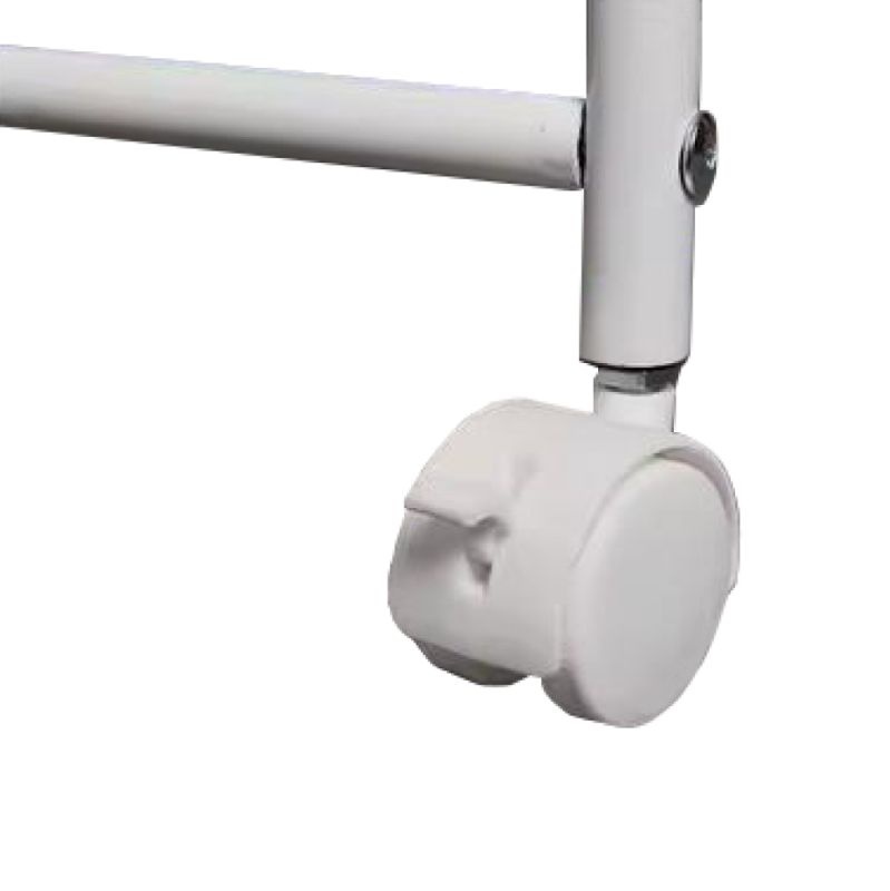 Pojazdný regál s moderným dizajnom biely