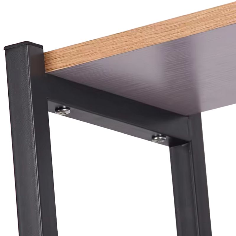 Elegantný regál, čierna-rustikálne drevo