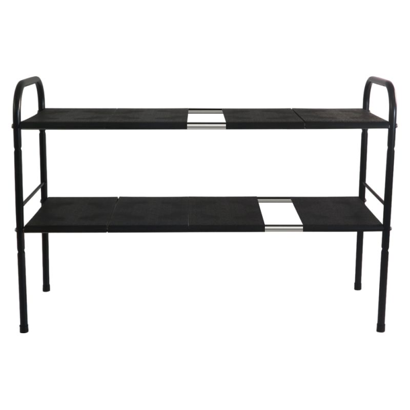 Nastaviteľný regál z ocele v čiernom prevedení