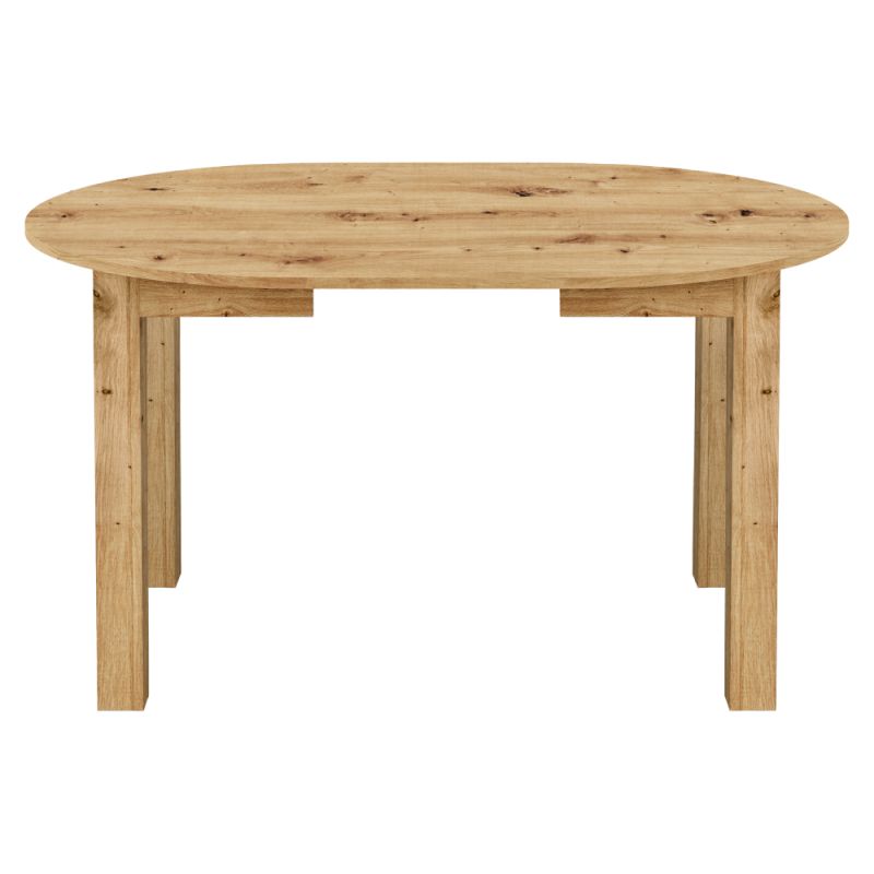 Jedálenský okrúhly rozkladací stôl, dub artisan, 103-142