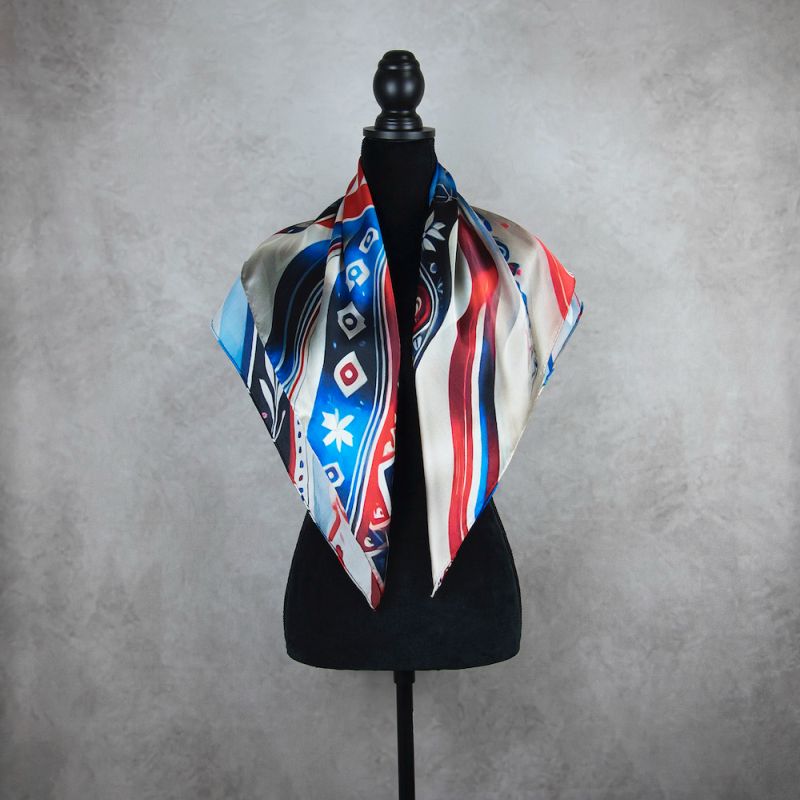 Módna hodvábna šatka SLOVENSKÁ VLAJKA, 90 x 90cm