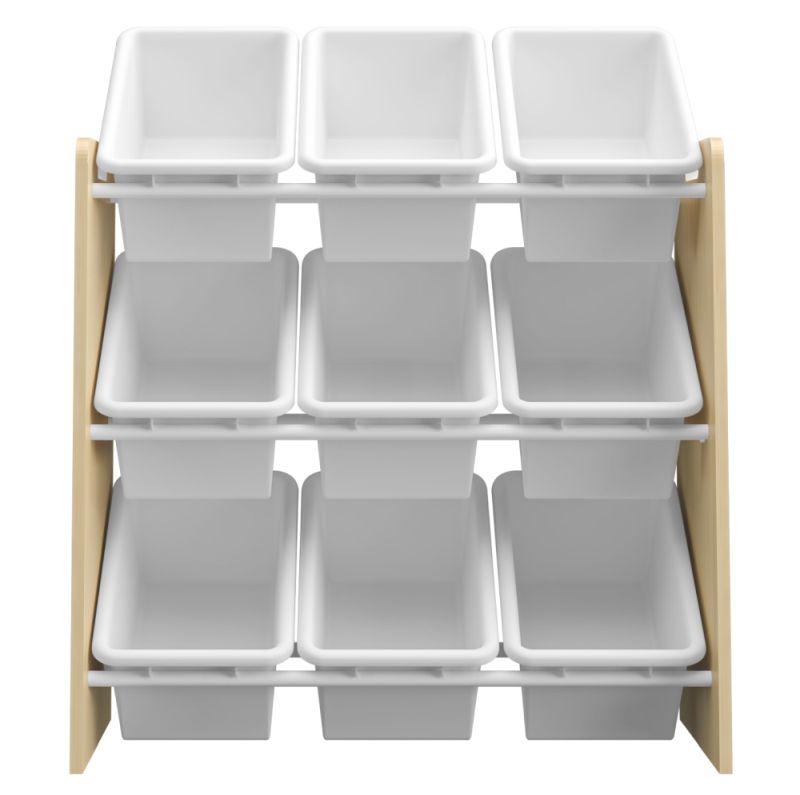 Regál na hračky, prírodná-biela