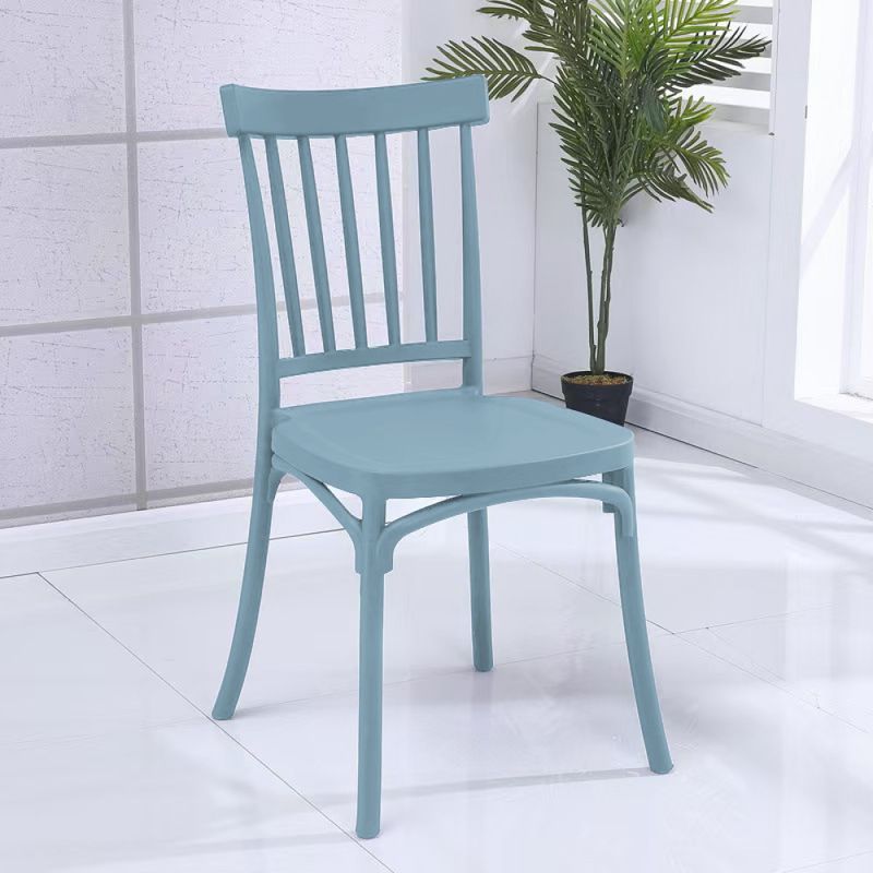 Stohovateľná stolička z plastu, modrá