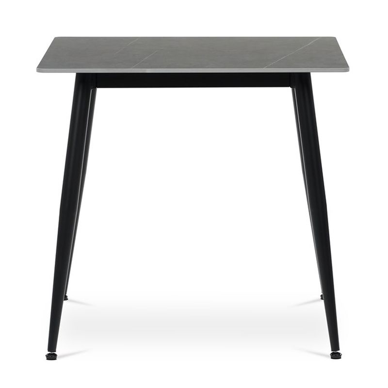 Stôl jedálenský 80x80 cm, keramická doska šedý mramor