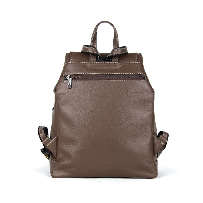 Módny kožený ruksak z pravej kože v Marrone farbe