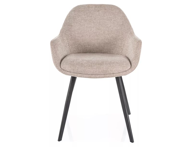 Jedálenská stolička látka Brego, čierny mat-béžová brego 34