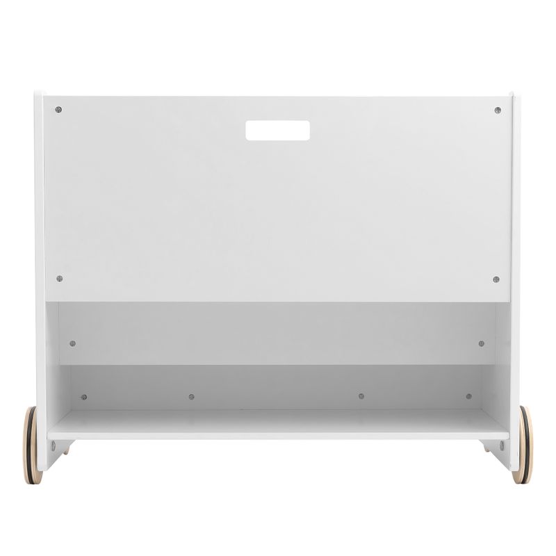 Detská knižnica s kolieskami, biela