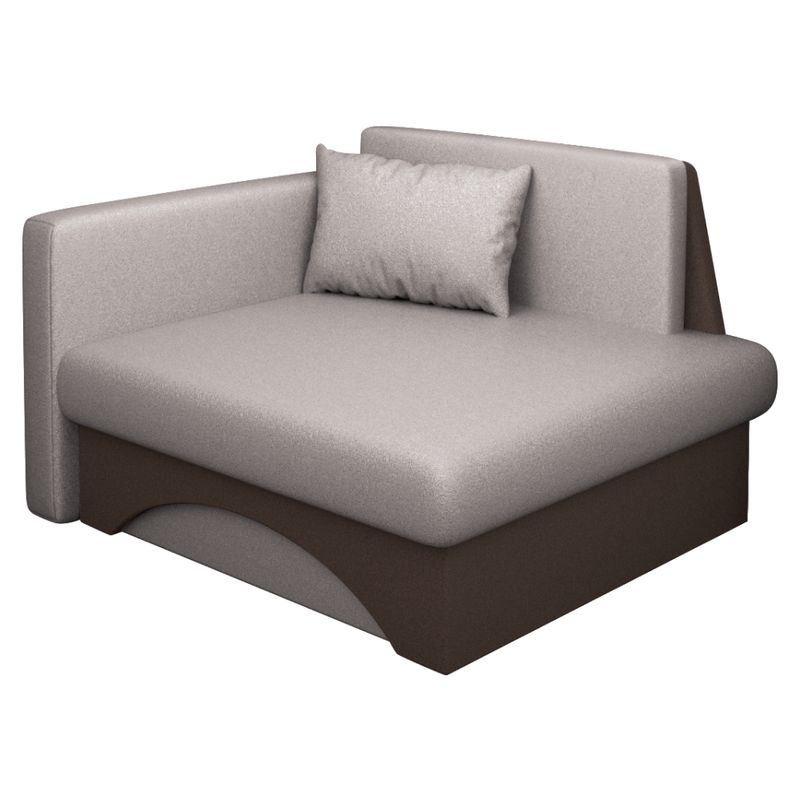 Rozkladacie kreslo univerzálne, béžovosivá Taupe-hnedá