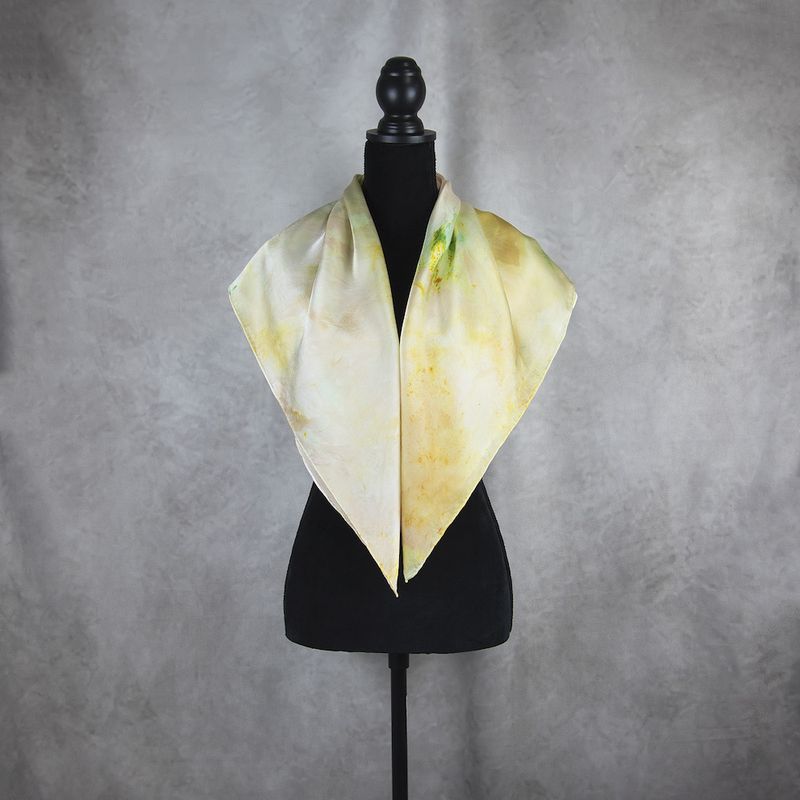 Hodvábna šatka LIMITED_248 – 90 x 90 cm, ručná výroba - 1 kus