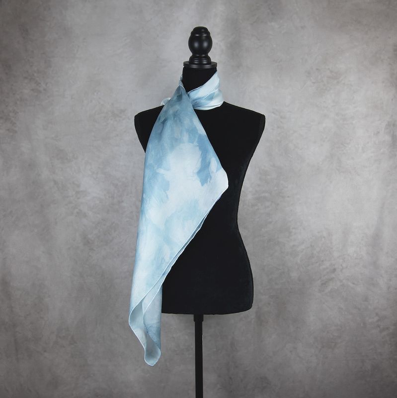 Hodvábna šatka LIMITED_259 – 90 x 90 cm, ručne vyrobená na Slovensku