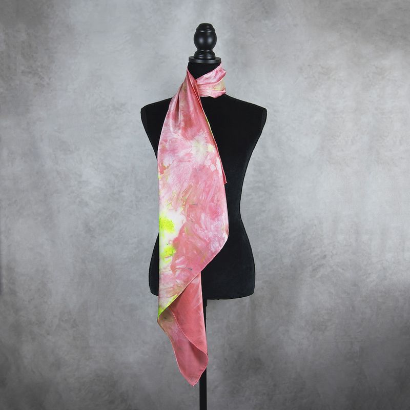 Hodvábna šatka LIMITED_271 – Ručne vyrábaná na Slovensku, 90 × 90 cm