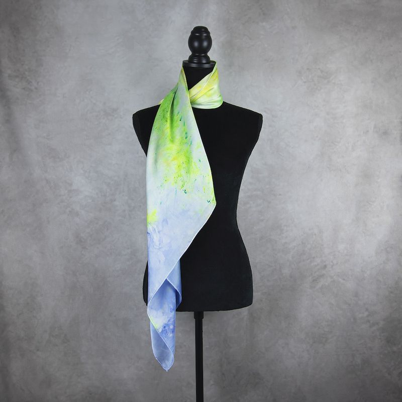 Hodvábna šatka LIMITED_278 – Ručne vyrábaná na Slovensku, 90 × 90 cm