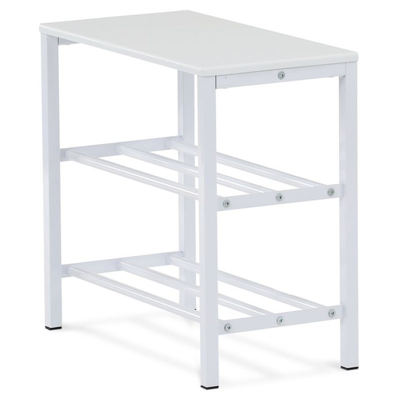 Štýlový a praktický botník biely, dve police