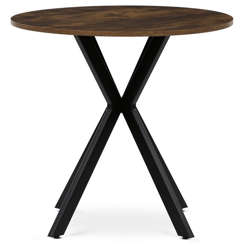 Jedálenský okrúhly stôl 80, MDF doska s dekorom starého dreva