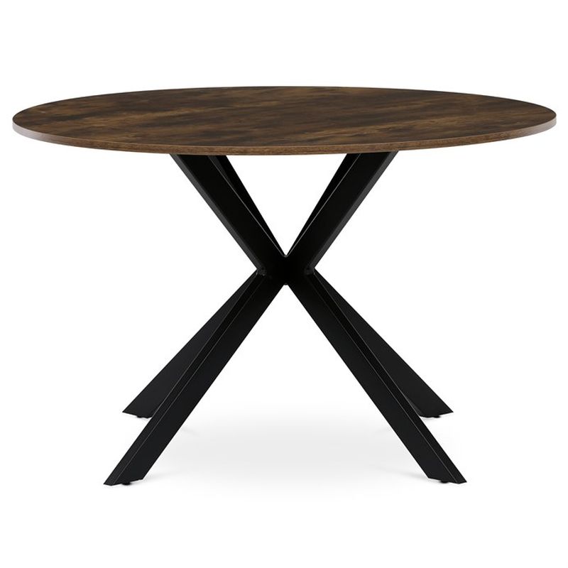 Jedálenský okrúhly stôl 120, MDF doska s dekorom starého dreva