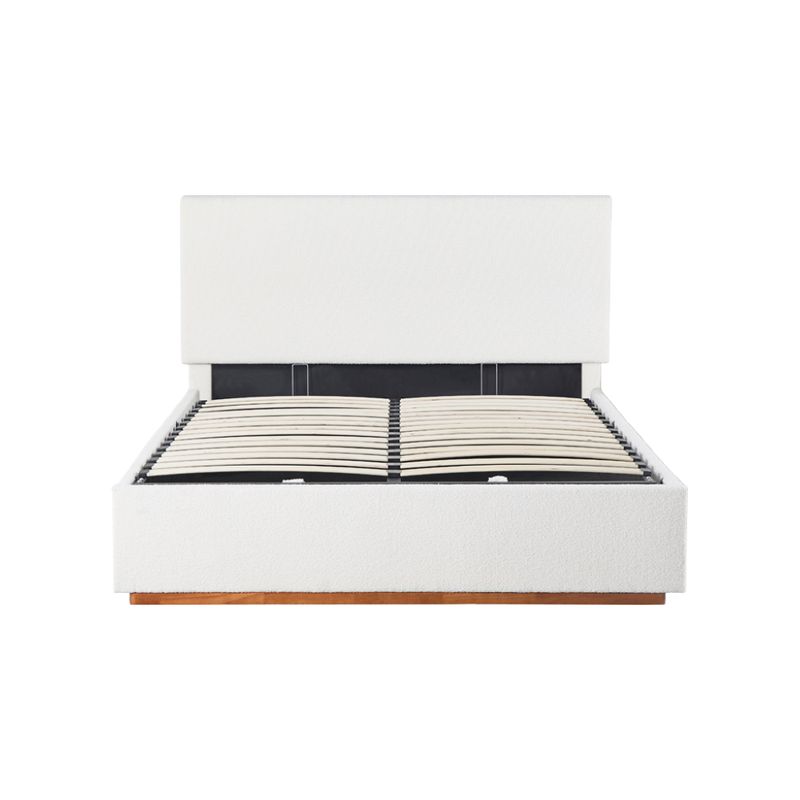 Manželská posteľ s roštom a úložným priestorom, 180x200, biela