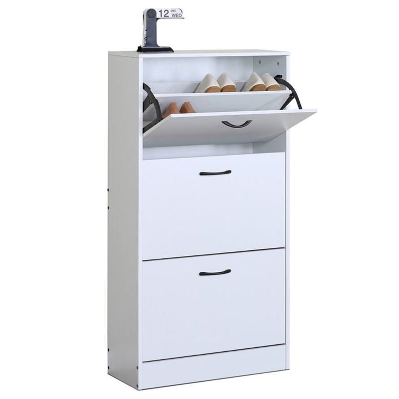 Botník s tromi priehradkami, biely