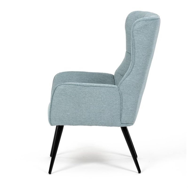 Moderné relaxačné kreslo v zelenej látke