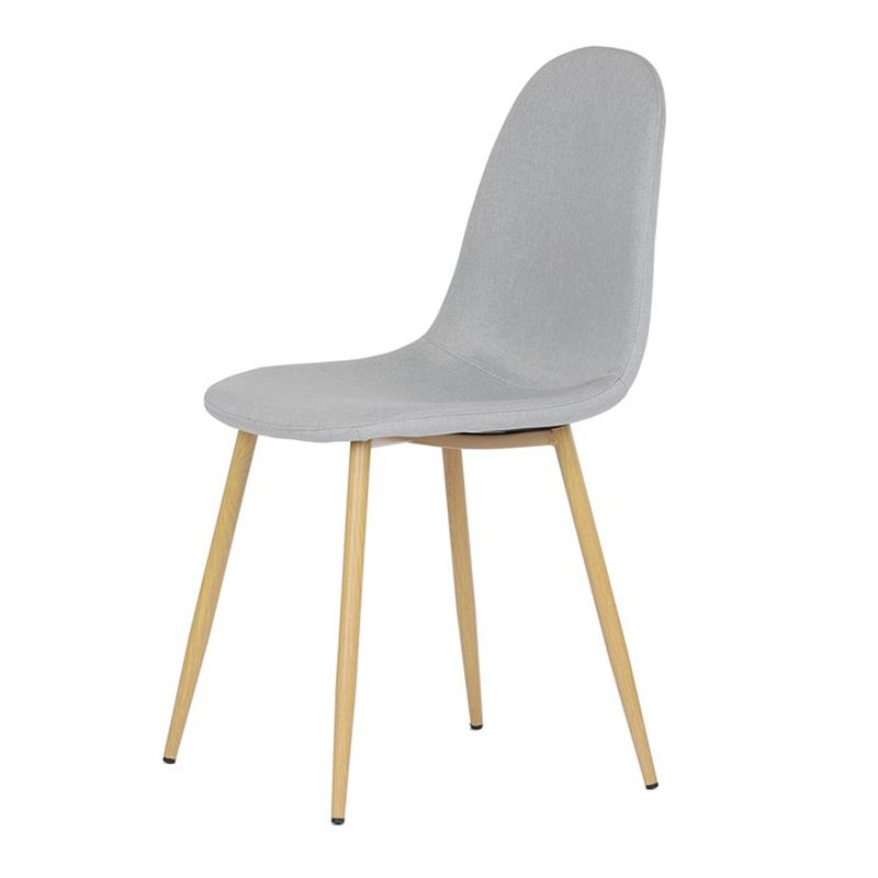 Jedálenská stolička v industriálnom štýle, strieborná látka