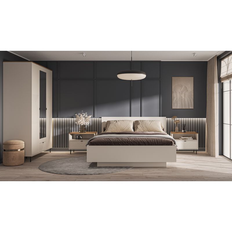  Nočný stolík kašmír-dub castello, 1S