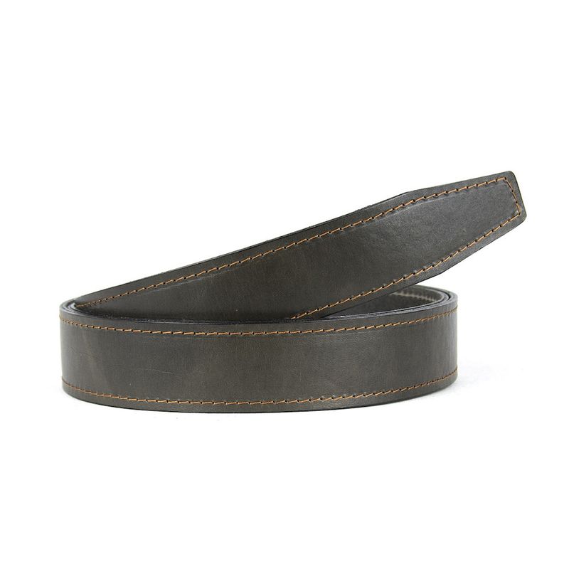 Kožený remeň pre opasky s brzdovou prackou, olivový, šírka 3,5 cm