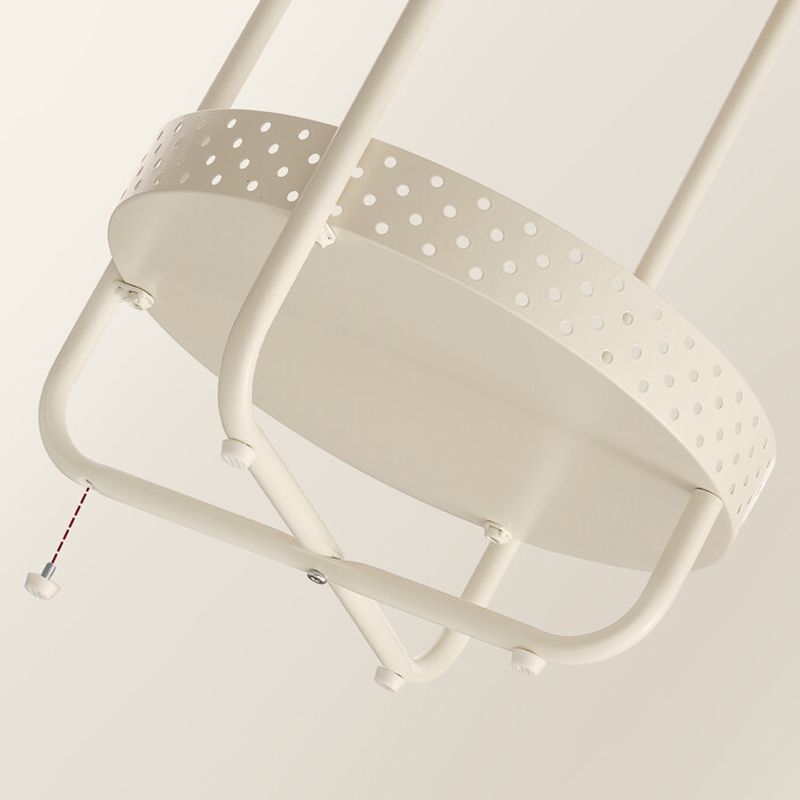 Okrúhly odkladací stolík DUB BIELENÝ-BÉŽOVÁ