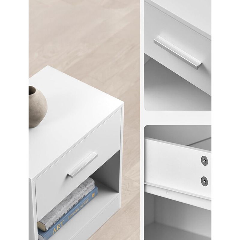 Súprava dvoch nočných stolíkov bielych matných