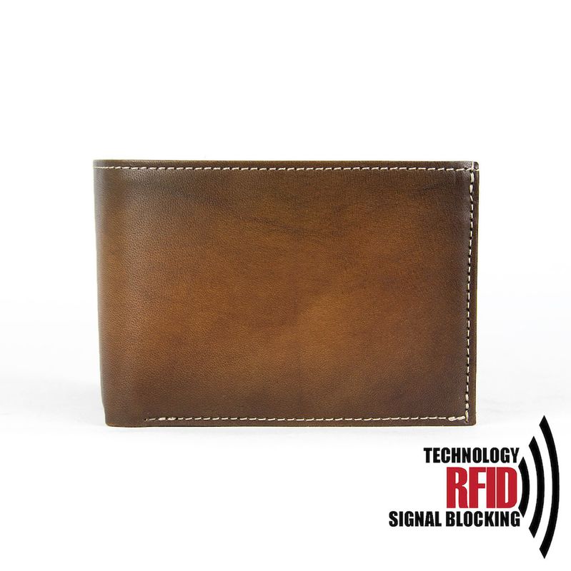 Ochranná kožená peňaženka ručne tieňovaná Antique č.8552